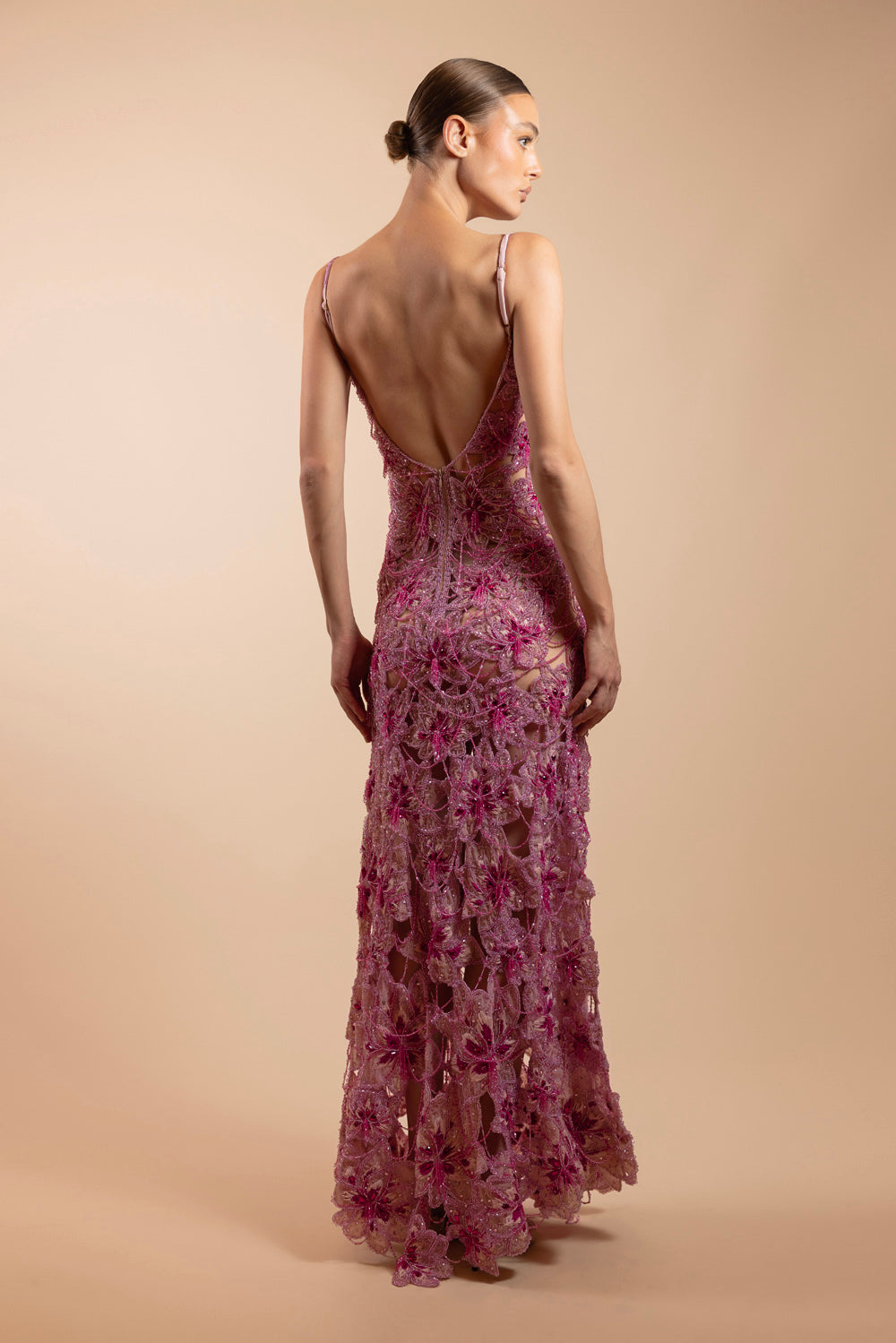 VESTIDO LONGO AMELIA EMBROIDERY ROSA