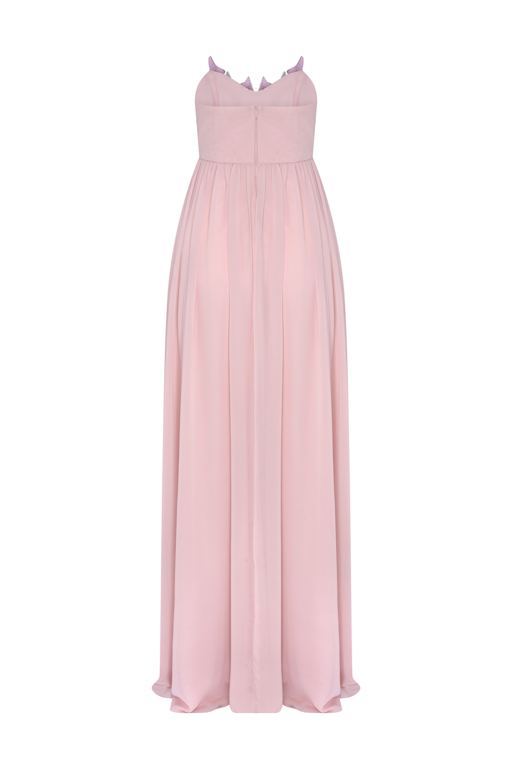 VESTIDO LONGO SILK PLISSE LILA ROSA CLARO