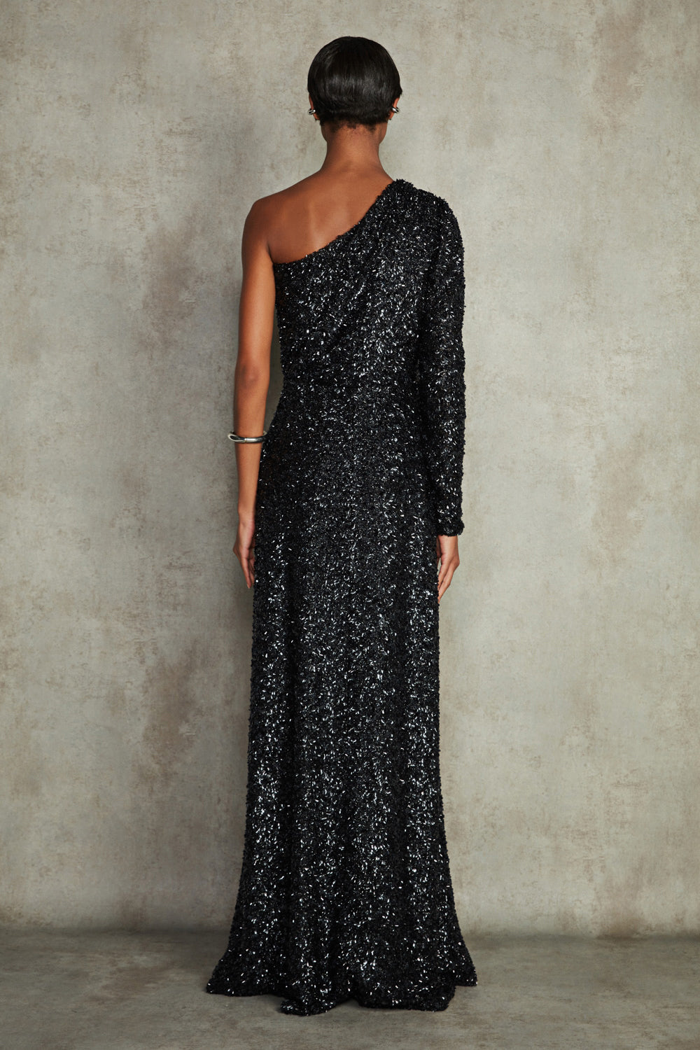 VESTIDO LONGO PAETÊ NINA PRETO