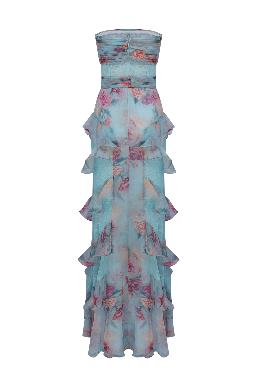 VESTIDO LONGO FLORA MIST AZUL