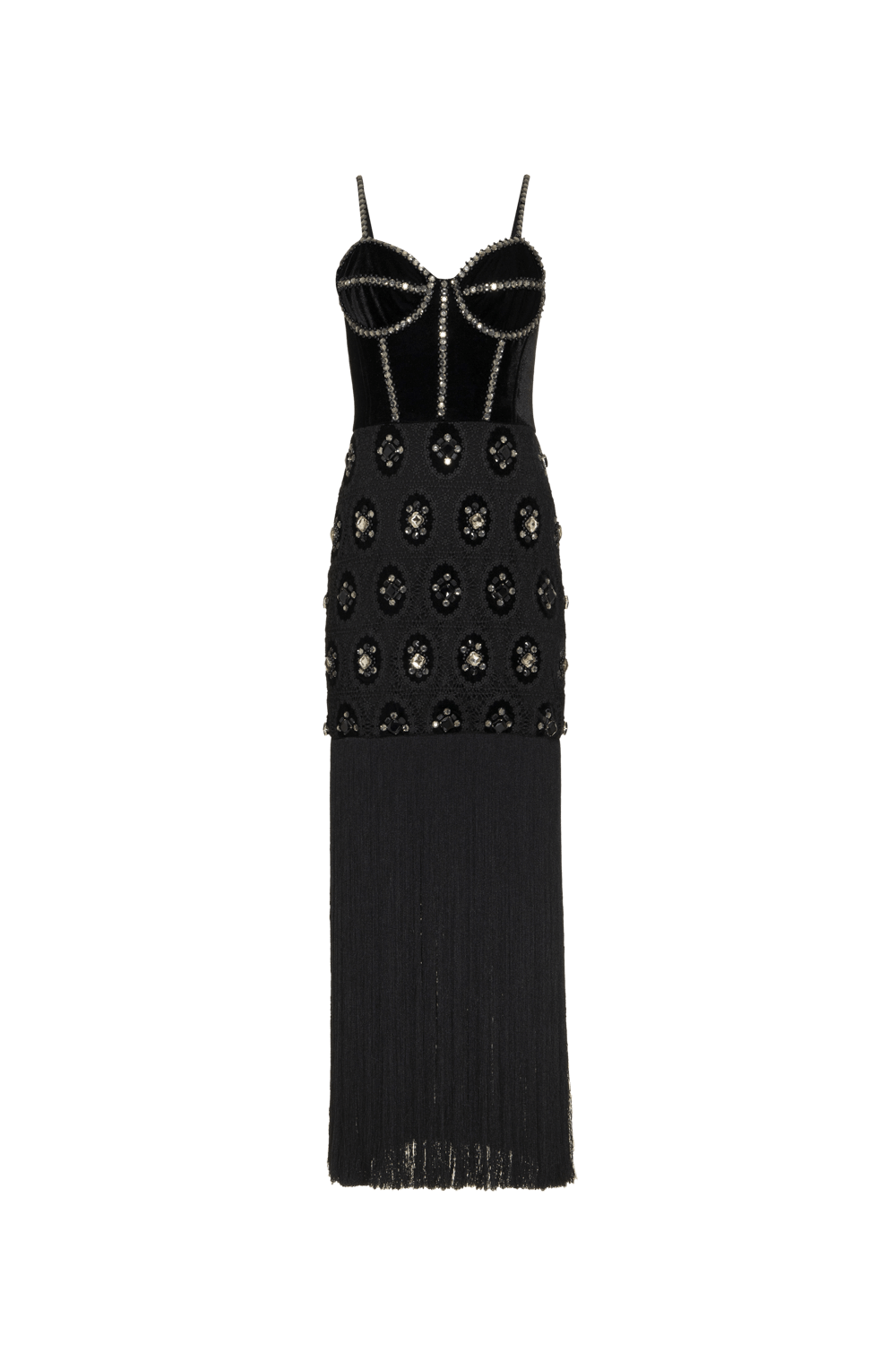 VESTIDO MÍDI BLACK VELVET PRETO