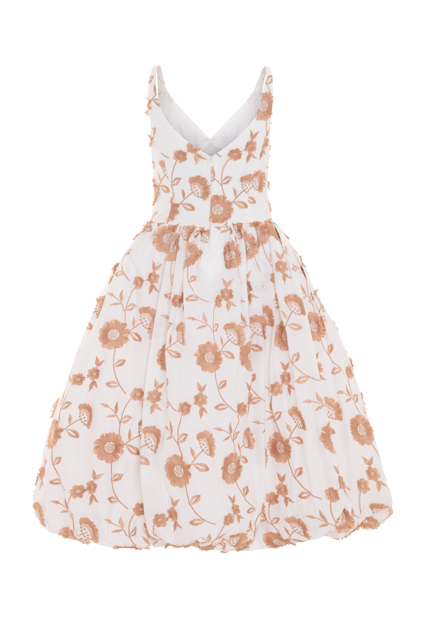 VESTIDO MÍDI FLOWER OFF WHITE