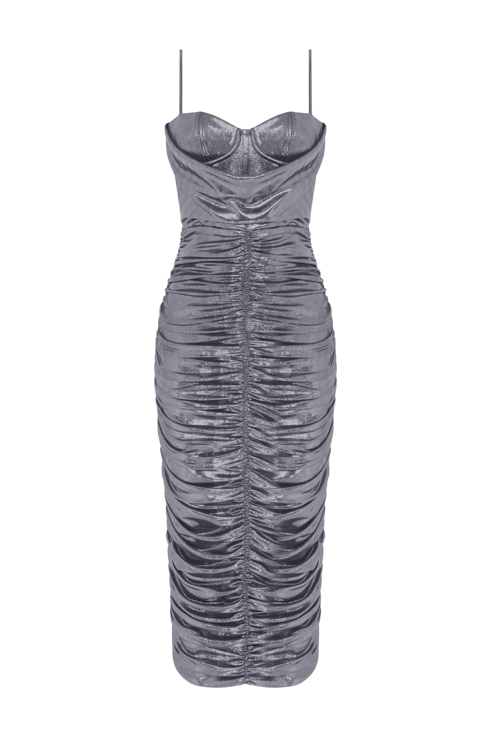 VESTIDO MIDI JERSEY ELYSIAN PRATA