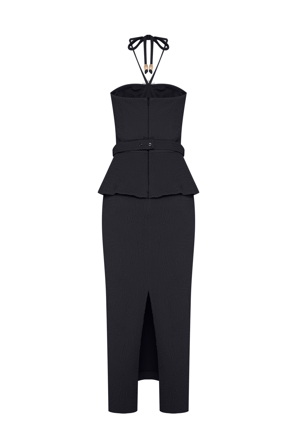 VESTIDO MIDI BREEZE JACQUARD PRETO