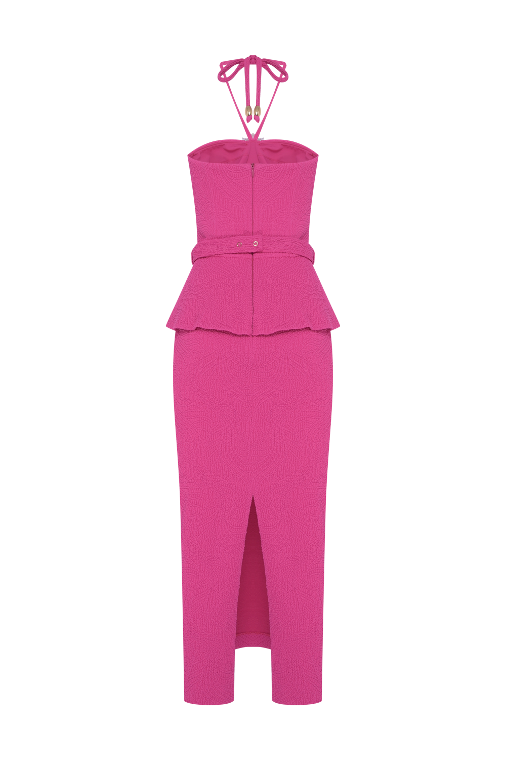 VESTIDO MIDI BREEZE JACQUARD ROSA