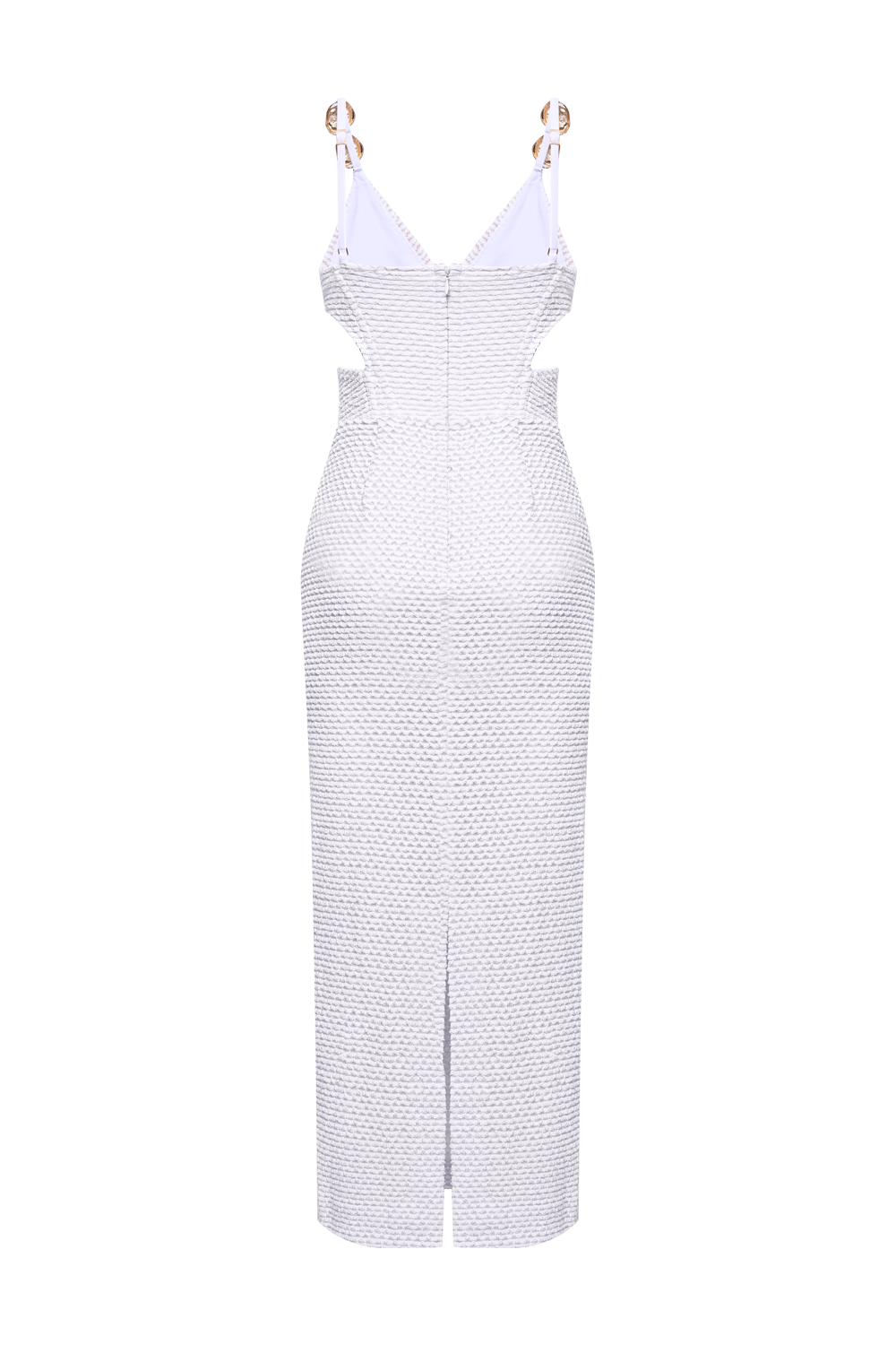 VESTIDO MIDI MALHA GAVEA OFF WHITE