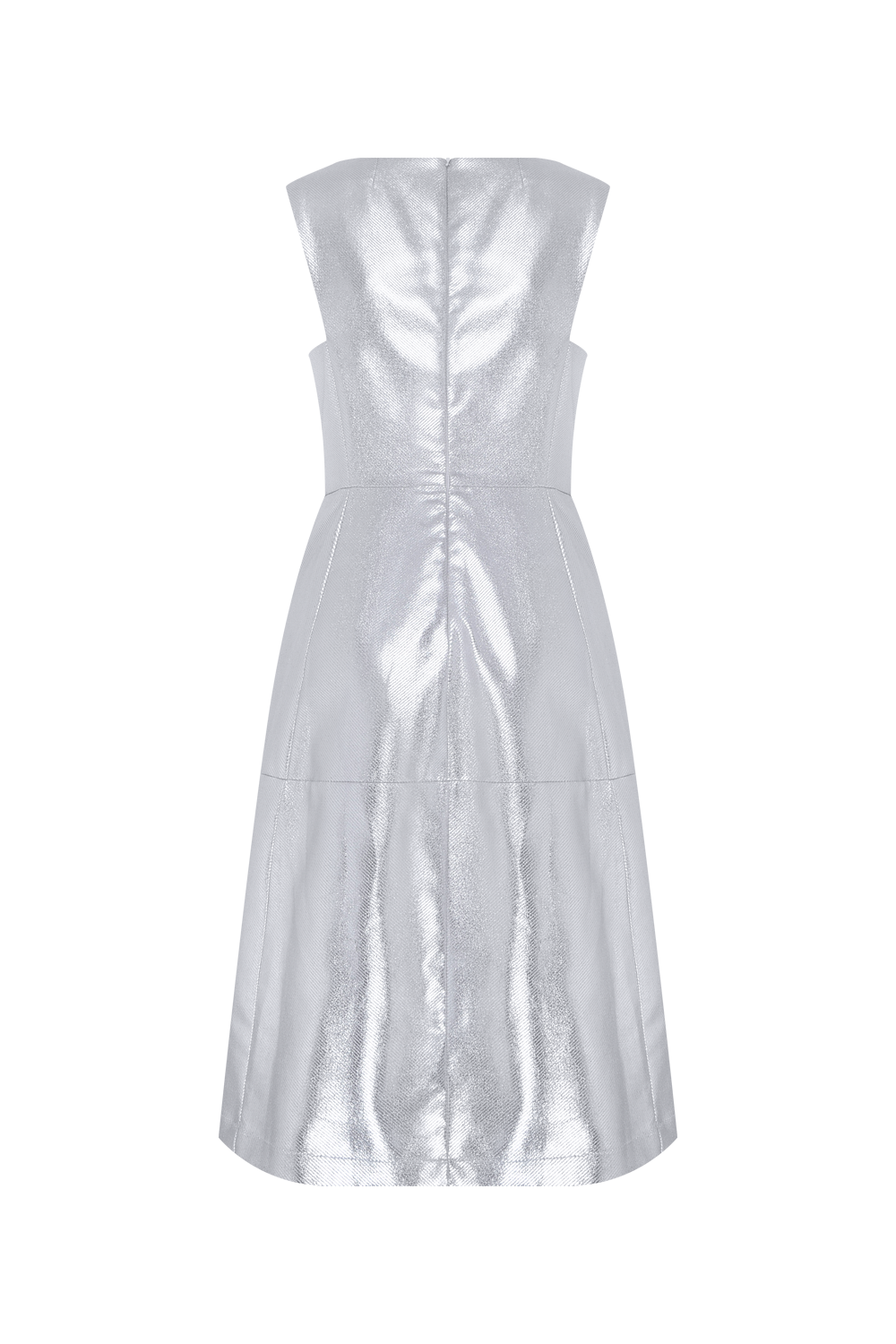 VESTIDO MIDI MALHA SILVER PRATA