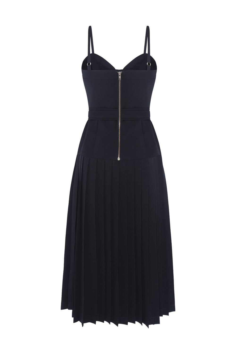 VESTIDO MIDI DUAL CREPE PRETO