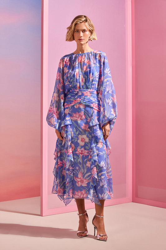 VESTIDO MIDI AMARYLLIS AZUL