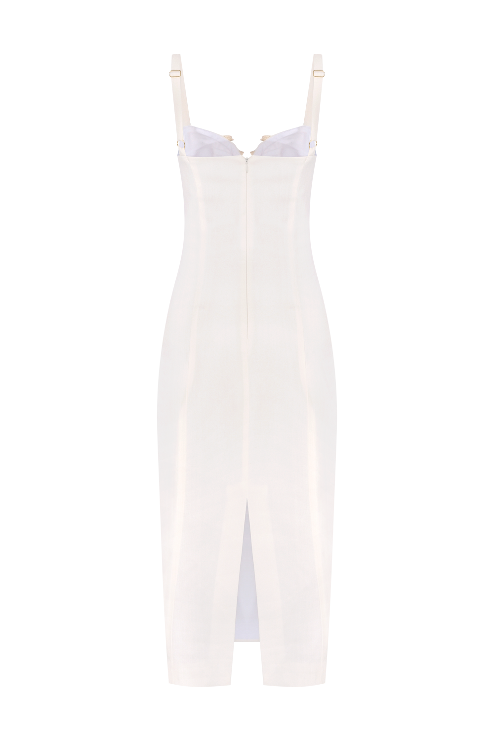 VESTIDO MIDI LINHO ACQUA MIST BRANCO