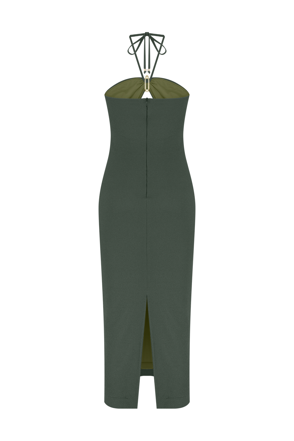 VESTIDO MIDI MALHA HILDA VERDE ESCURO