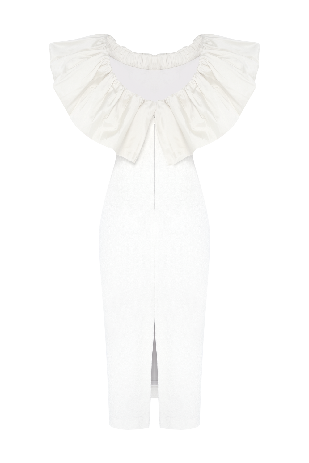 VESTIDO MIDI TAFETA TARSILA OFF WHITE