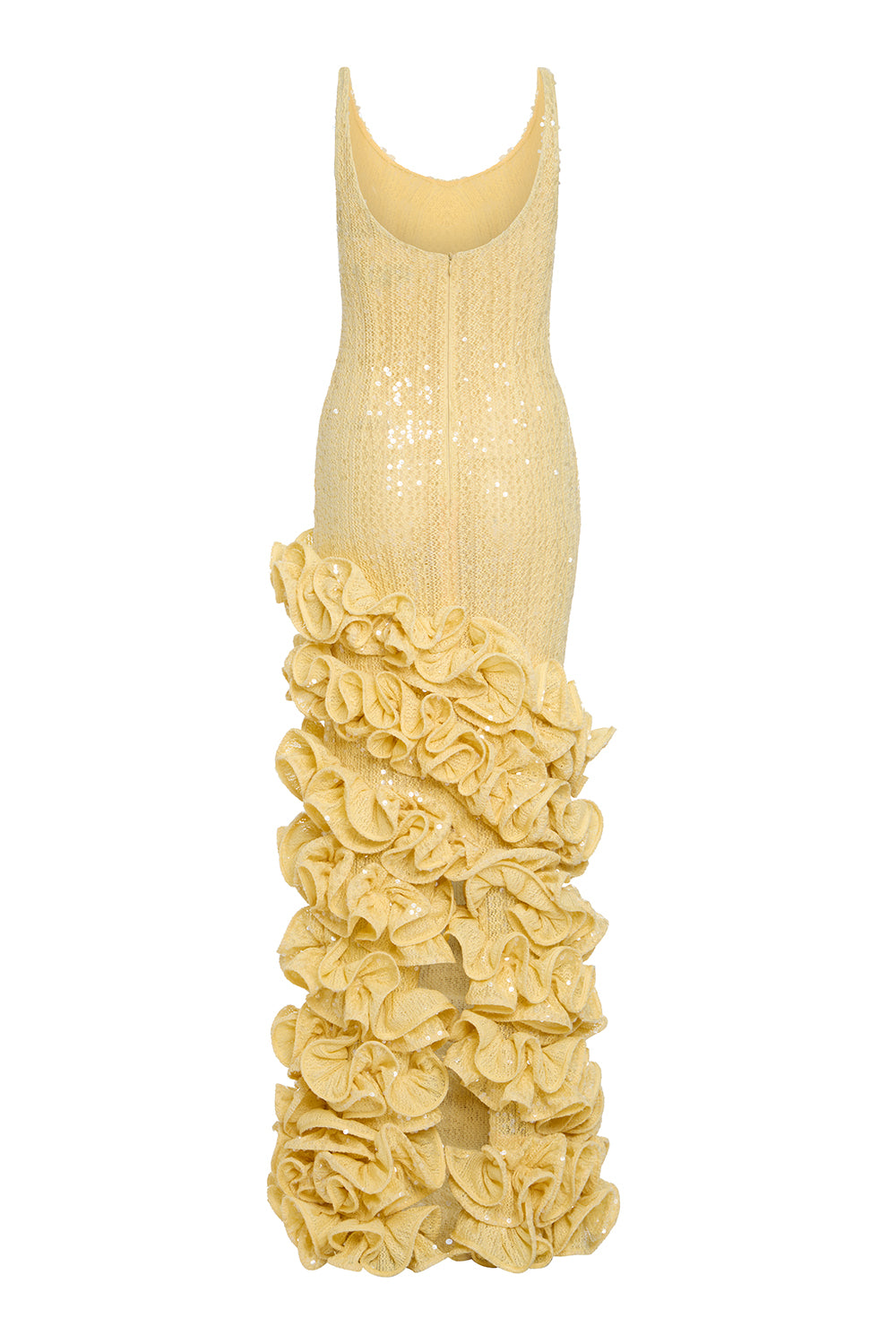 VESTIDO MIDI IARA CROCHET AMARELO