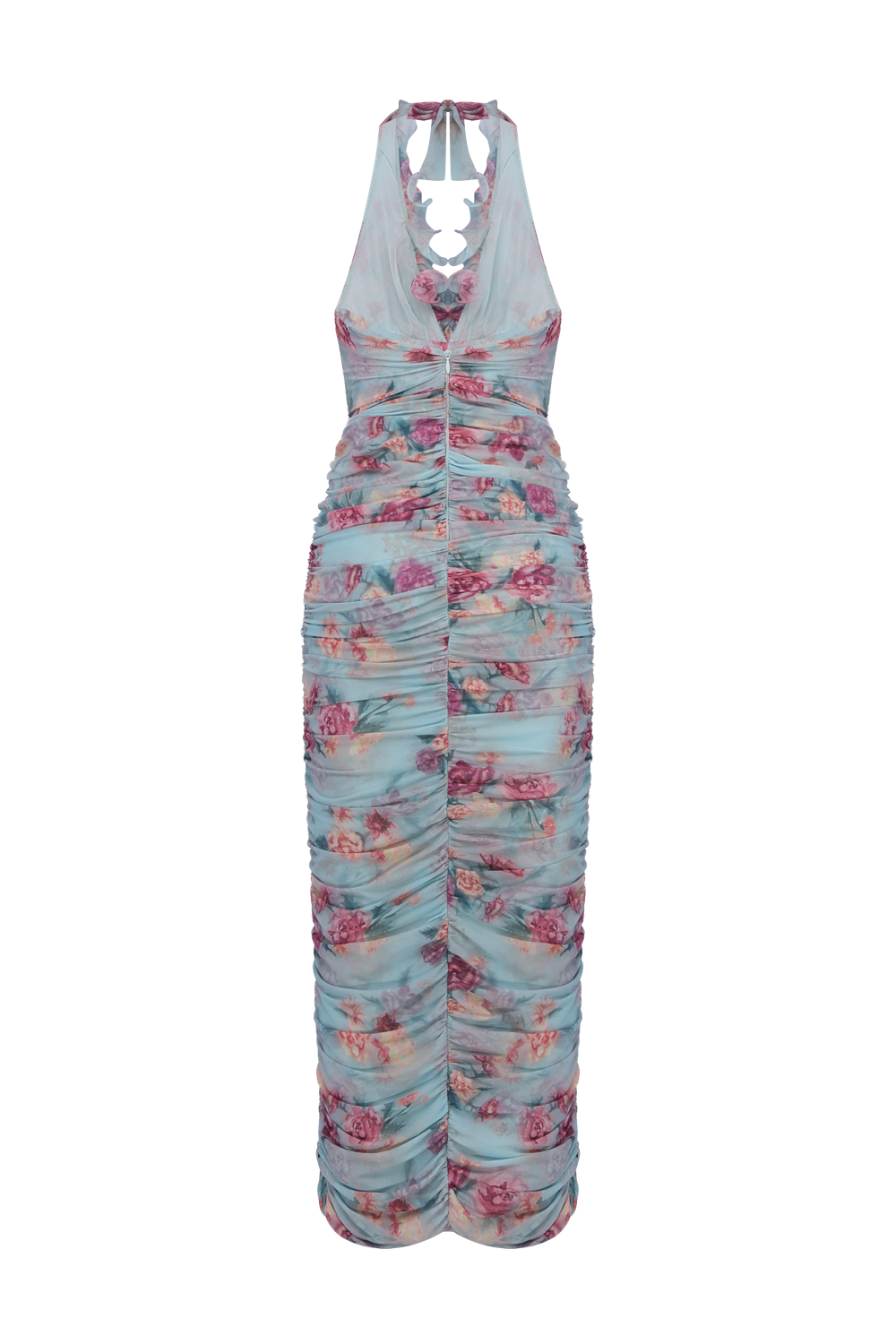 VESTIDO MIDI FLORAL MIST AZUL