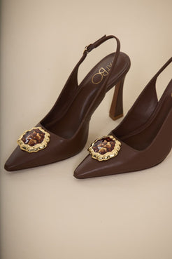 SCARPIN ZAYA MARROM ESCURO