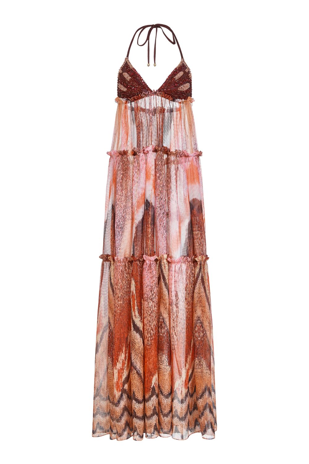 VESTIDO LONGO PAPILON LARANJA