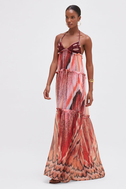 VESTIDO LONGO PAPILON LARANJA