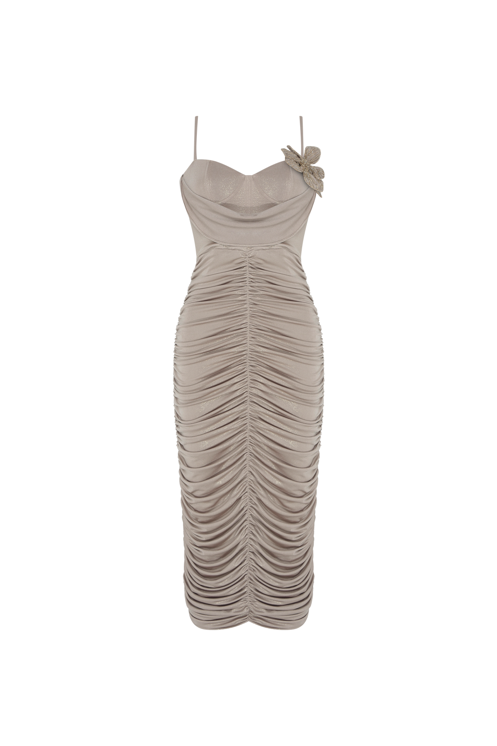 VESTIDO MÍDI DUNE JERSEY BEGE