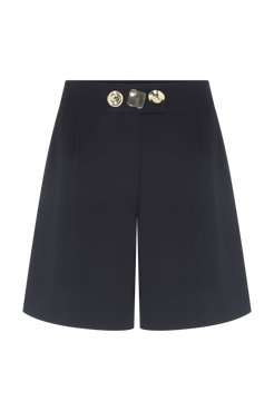 BERMUDA CREPE GOLDENTIME PRETO