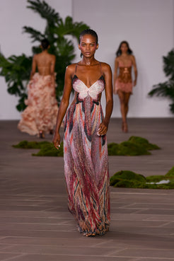 VESTIDO LONGO PAPILON LARANJA