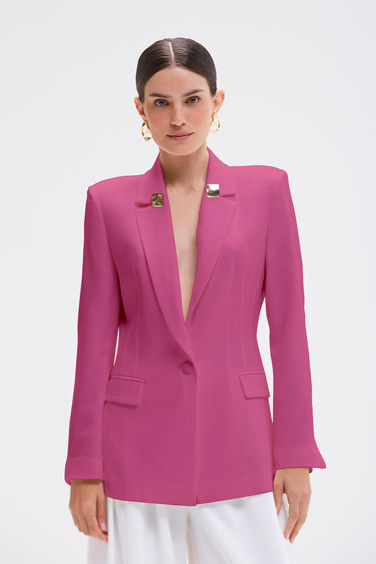 BLAZER CREPE GOLDENTIME ROSA ESCURO
