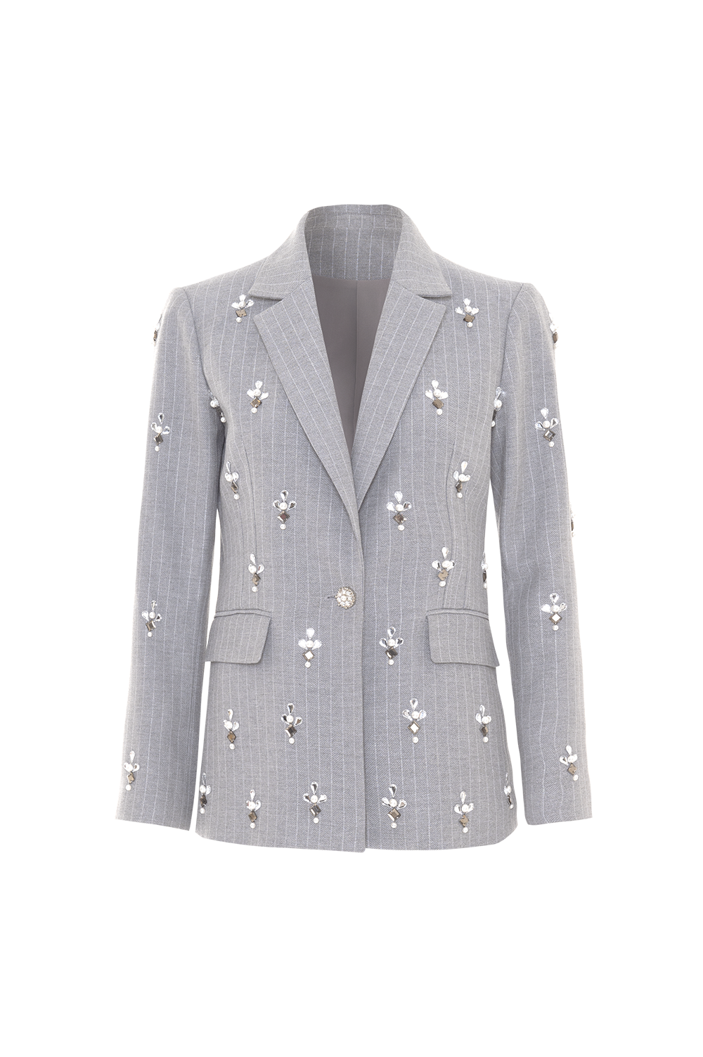 BLAZER METALLIC PINSTRIPE CINZA