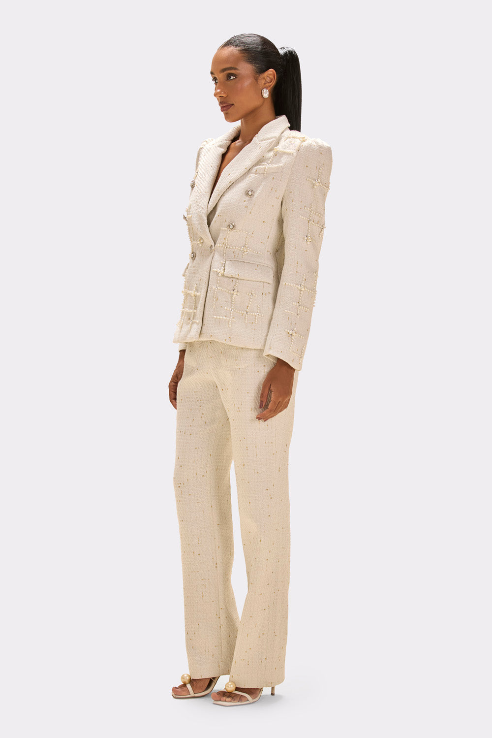 BLAZER PEARL TWEED OFF WHITE