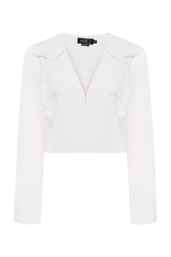 BLAZER CREPE DAMA OFF WHITE