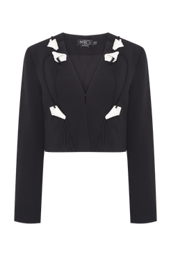 BLAZER CREPE DAMA PRETO
