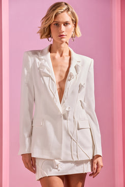 BLAZER CREPE DAMA OFF WHITE