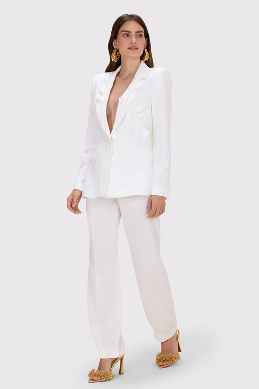 BLAZER CREPE DAMA OFF WHITE