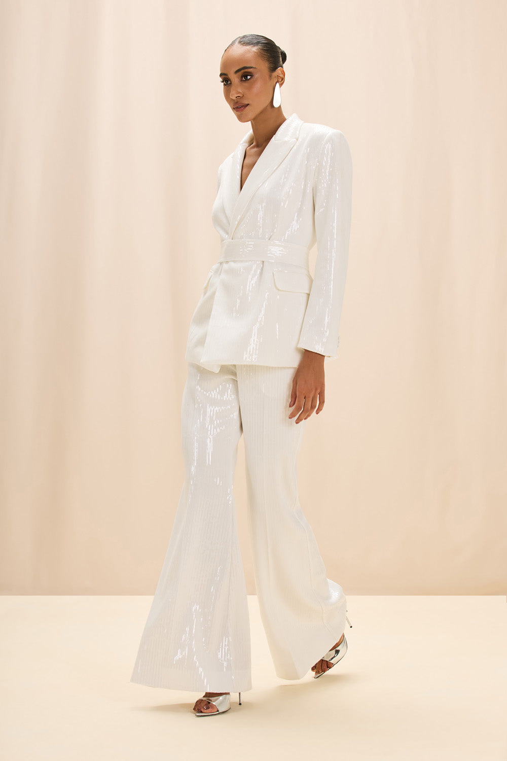 CALÇA PAETÊ HALO OFF WHITE