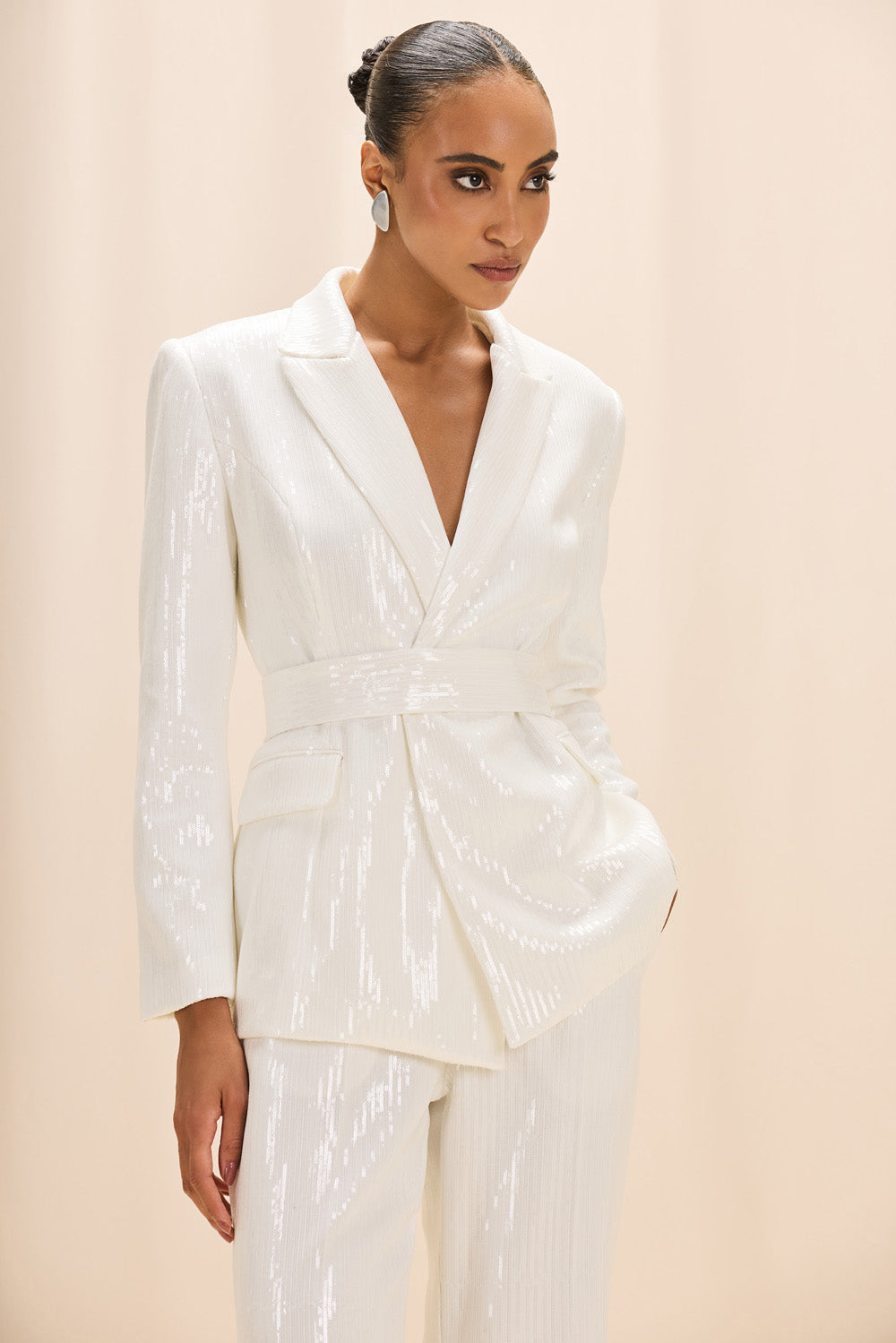 BLAZER PAETÊ HALO OFF WHITE