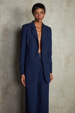 BLAZER CETIM OLGA  AZUL MARINHO