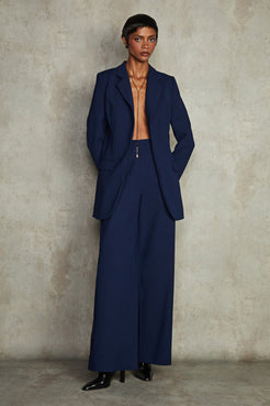 CALÇA CREPE OLGA  AZUL MARINHO