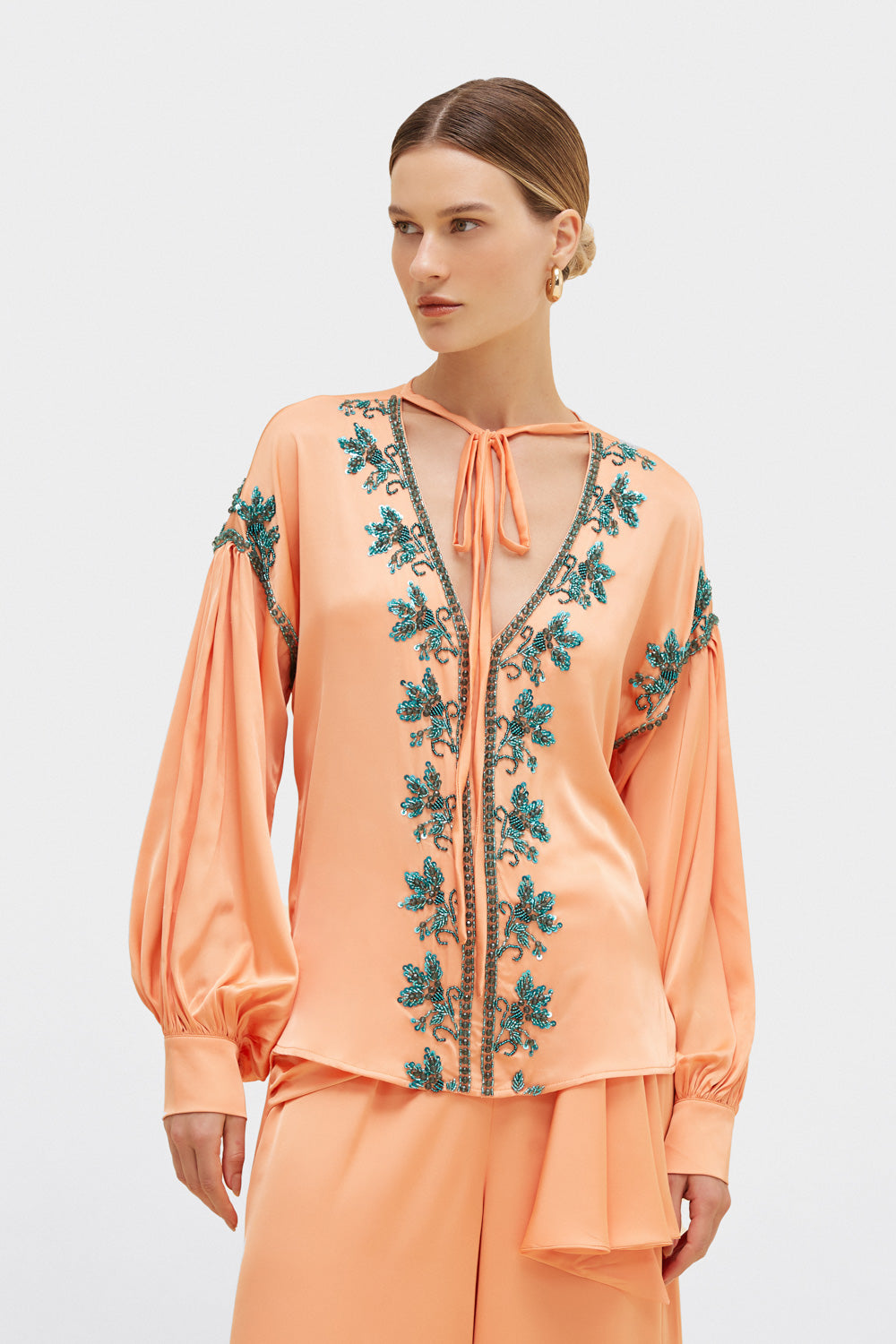 BLUSA CETIM SUNSET LARANJA