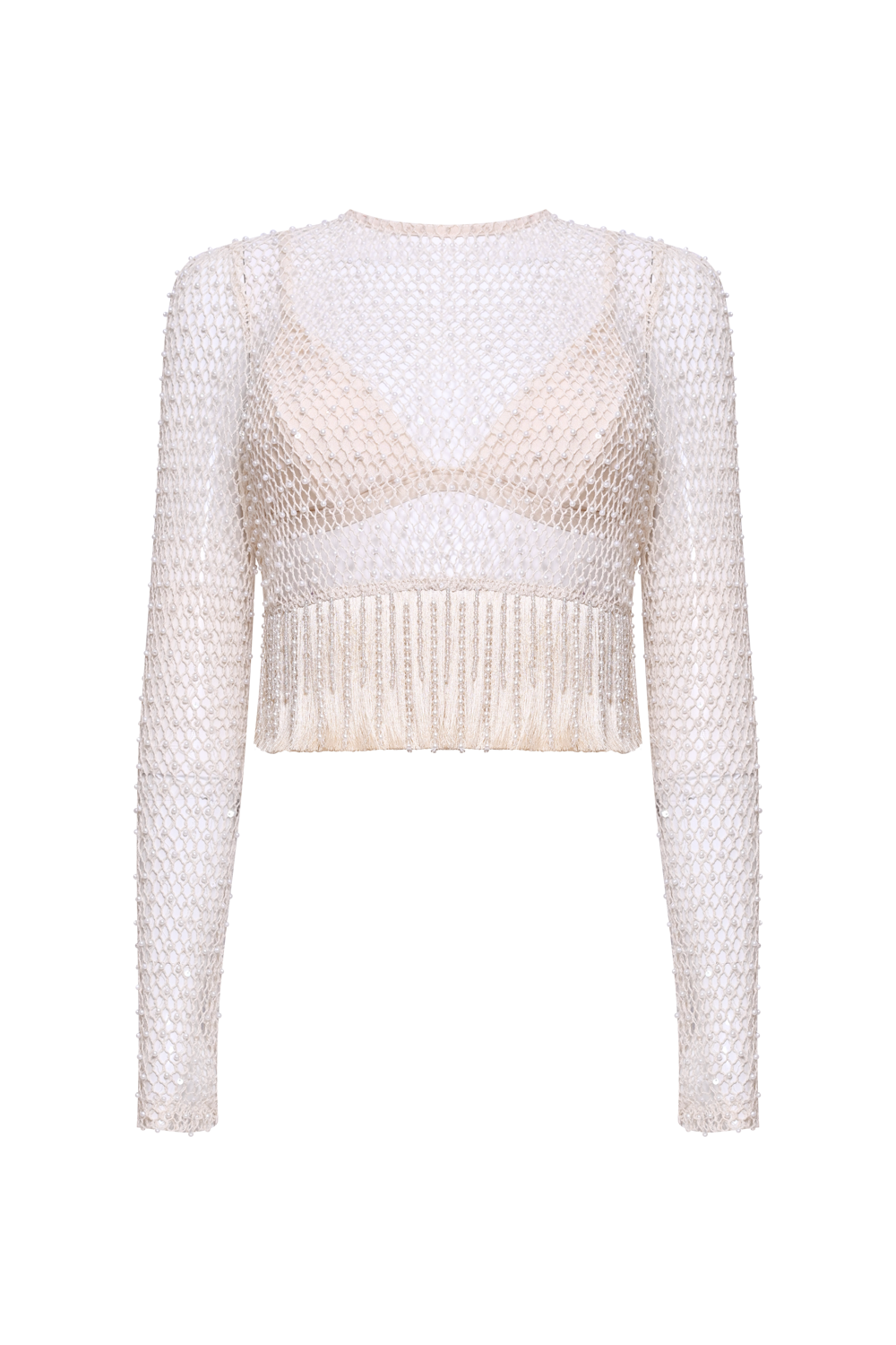 BLUSA CROCHET BLOOM BEGE
