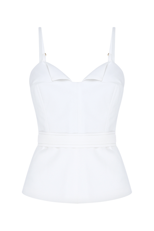 BLUSA DUAL CREPE OFF WHITE