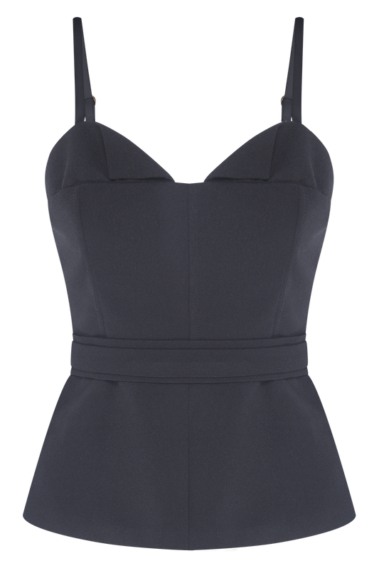 BLUSA DUAL CREPE PRETO