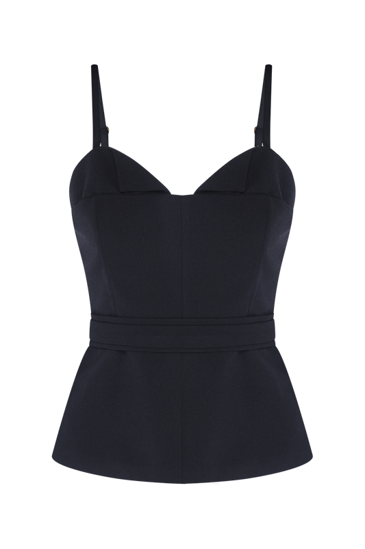 BLUSA DUAL CREPE PRETO