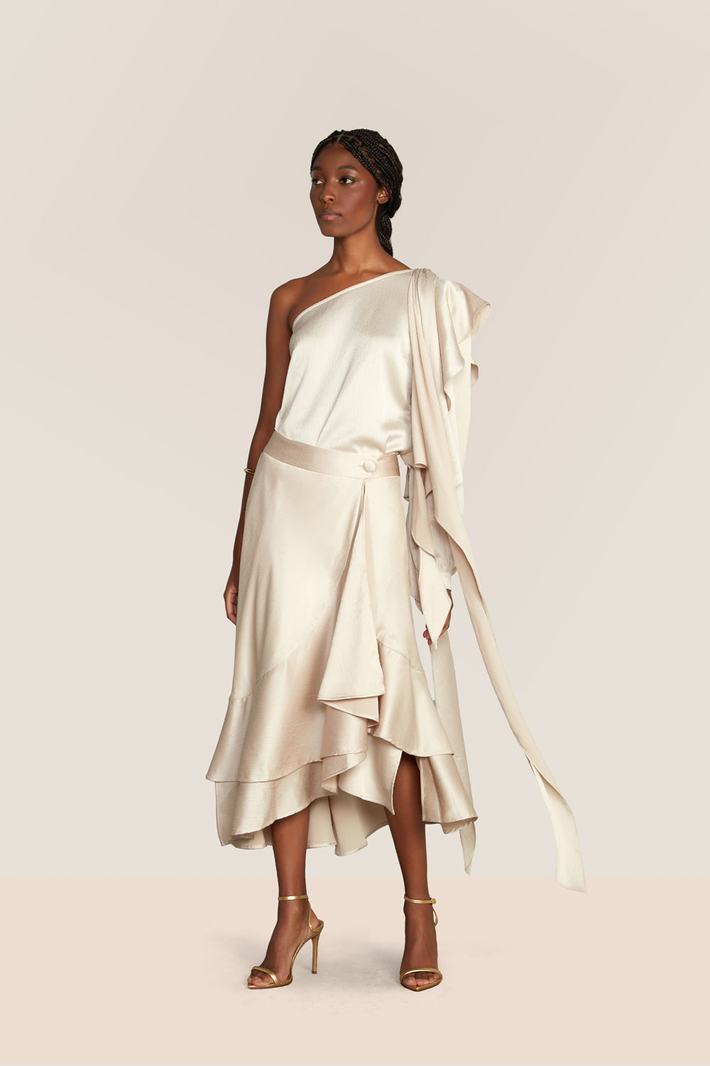 SAIA MIDI CETIM OPERA BEGE