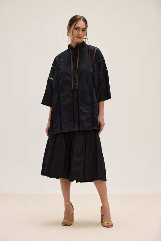 BERMUDA LINHO SOLENNE PRETO