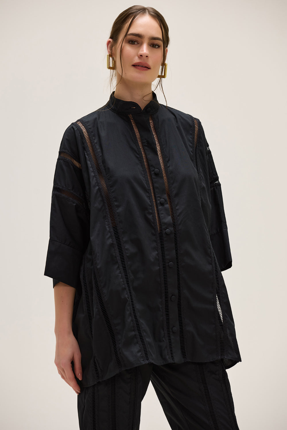 BLUSA LINHO SOLENNE PRETO