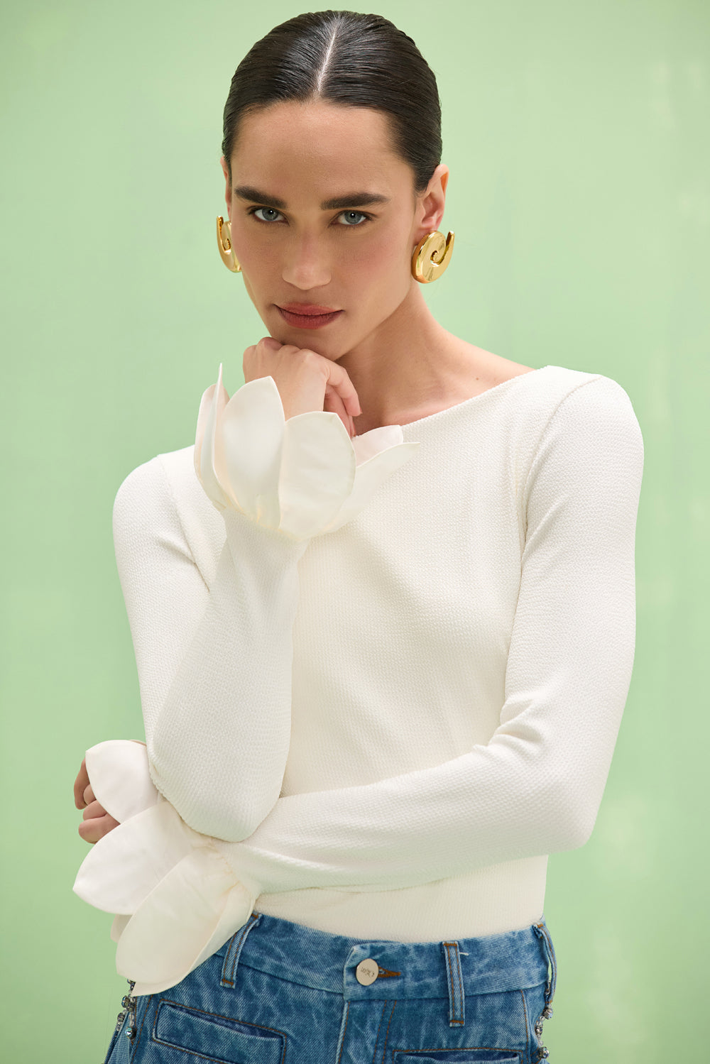 TOP TAFETA TARSILA OFF WHITE