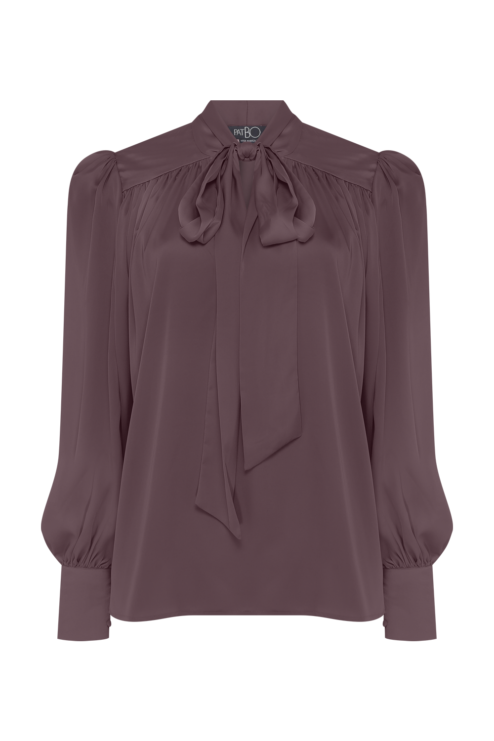 BLUSA CETIM ISABEL MARROM