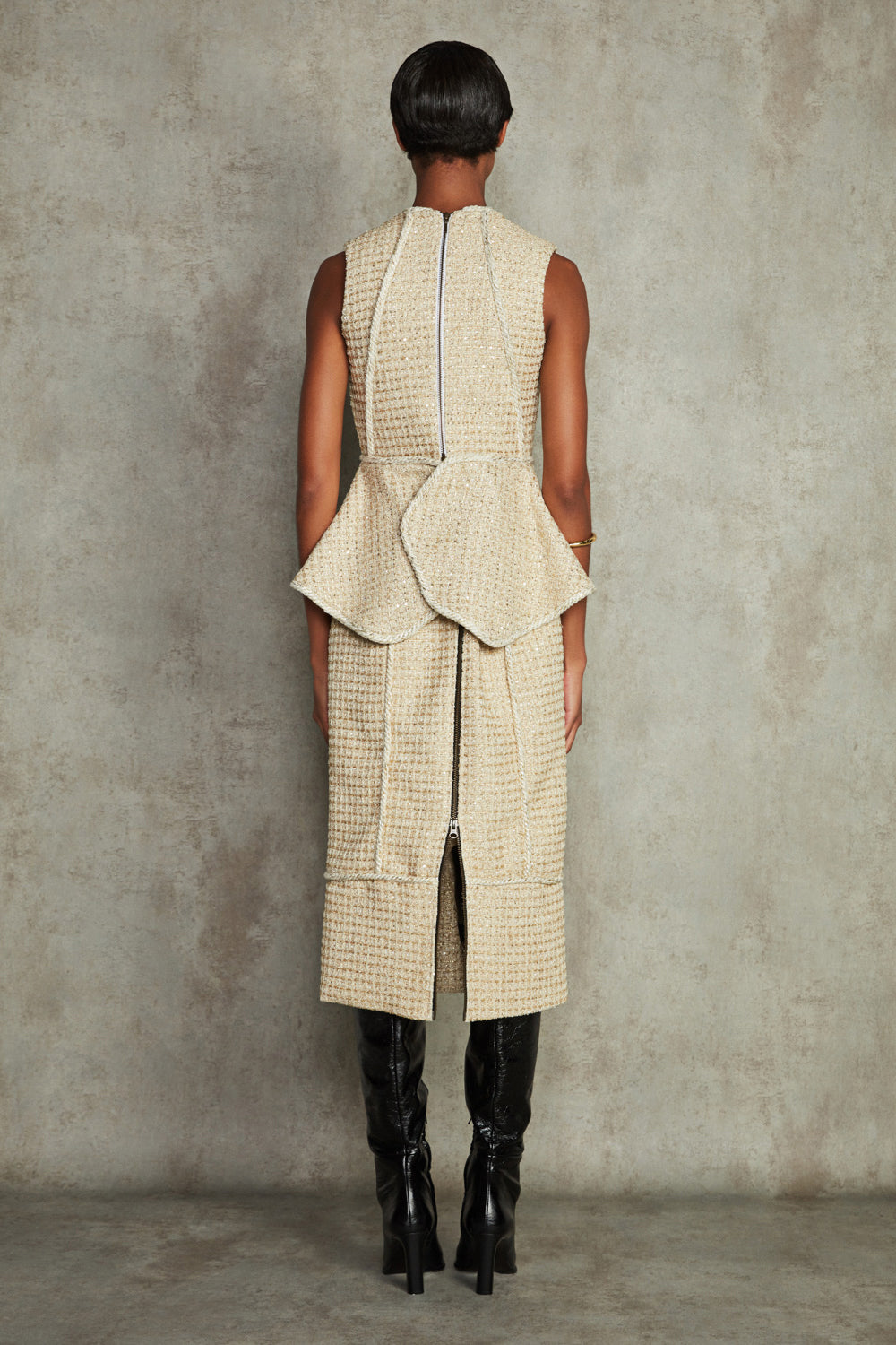 BLUSA TWEED DIANA DOURADO
