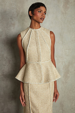 BLUSA TWEED DIANA DOURADO