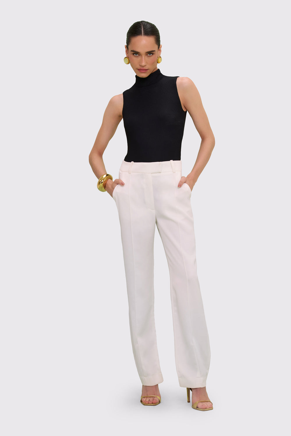 CALÇA CREPE ELENA OFF WHITE