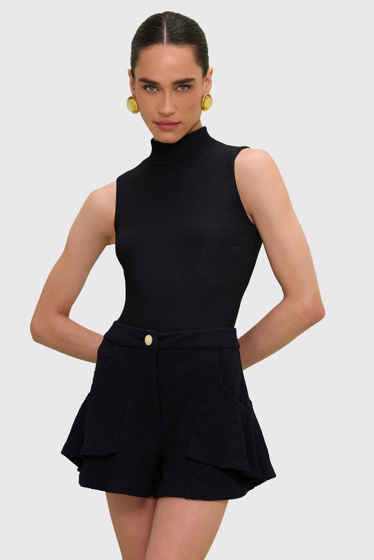 SHORT BREEZE JACQUARD PRETO