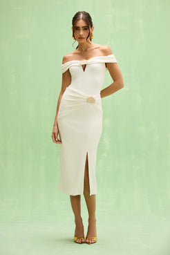 SAIA MIDI MALHA HILDA OFF WHITE